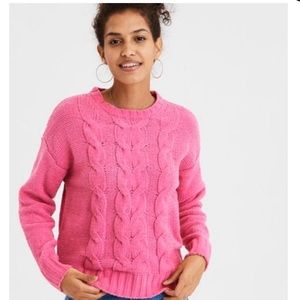 AE Impossibly Soft Chunky Cable Knit Sweater